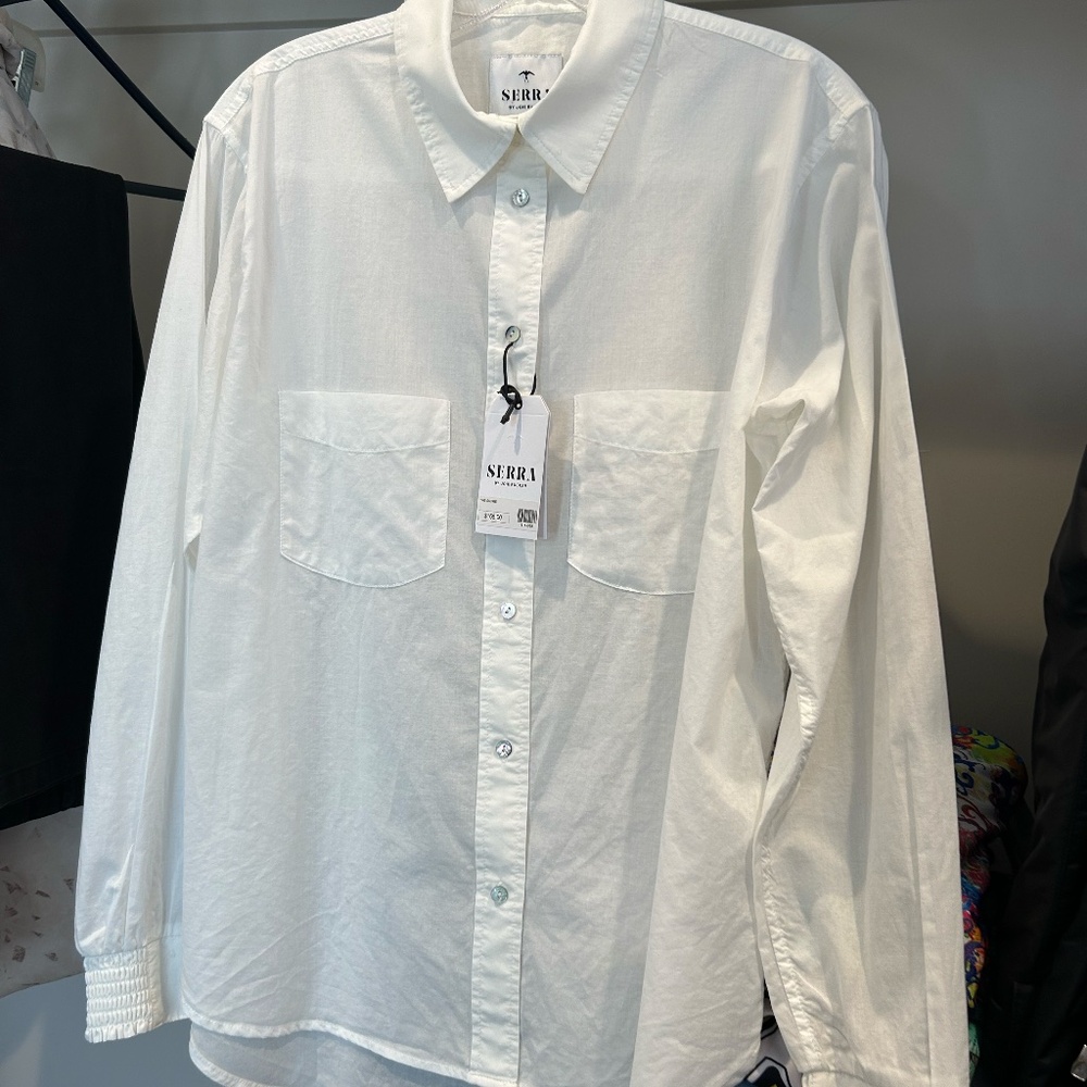 Chic White SERRA Blouse By Joie Rucker